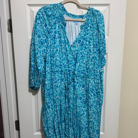 Draper James Dresses & Skirts - Draper James Blue Floral Long Sleeve Dress